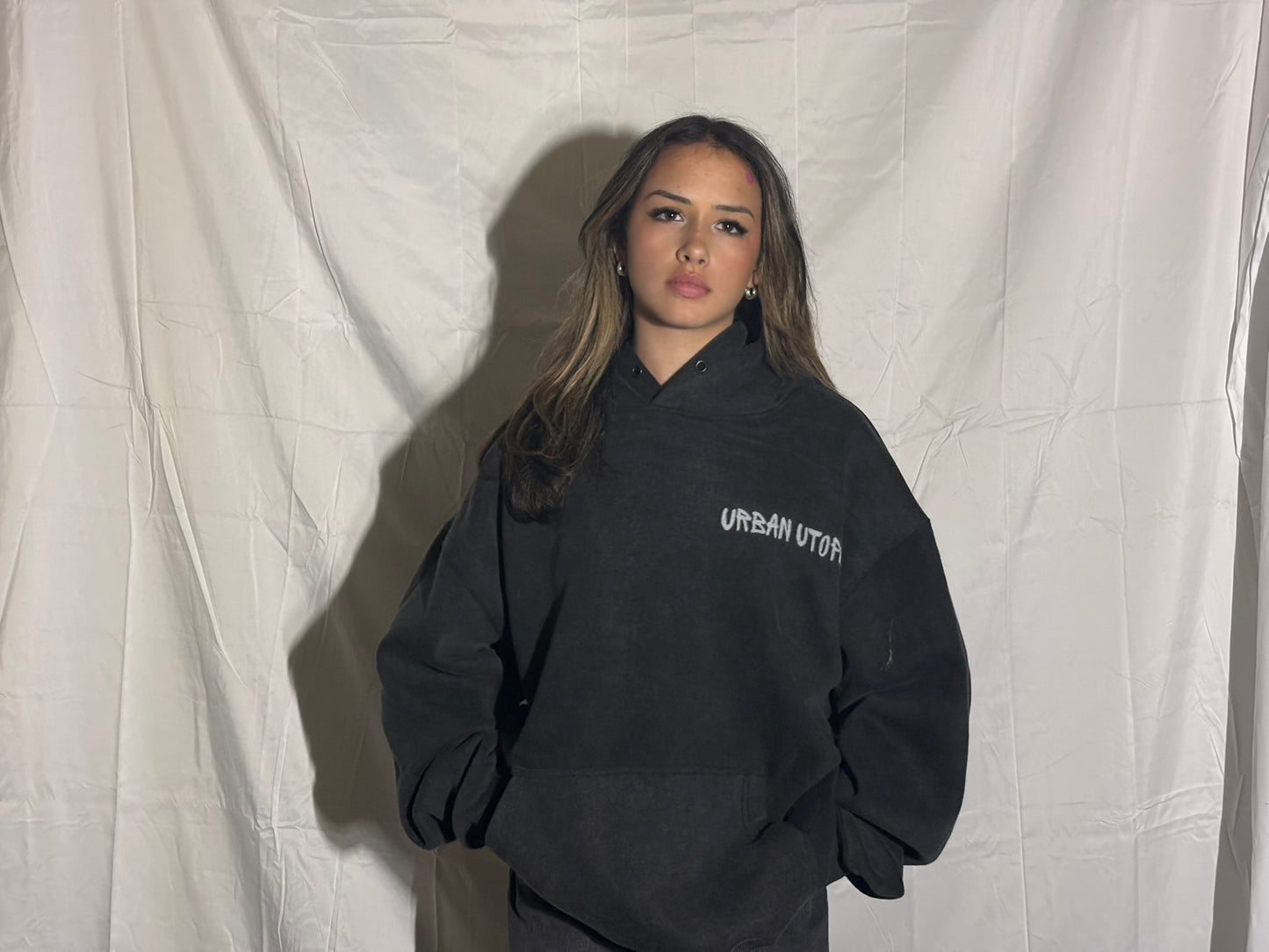 Shadowed Maiden Acid Wash Hoodie